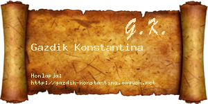 Gazdik Konstantina névjegykártya